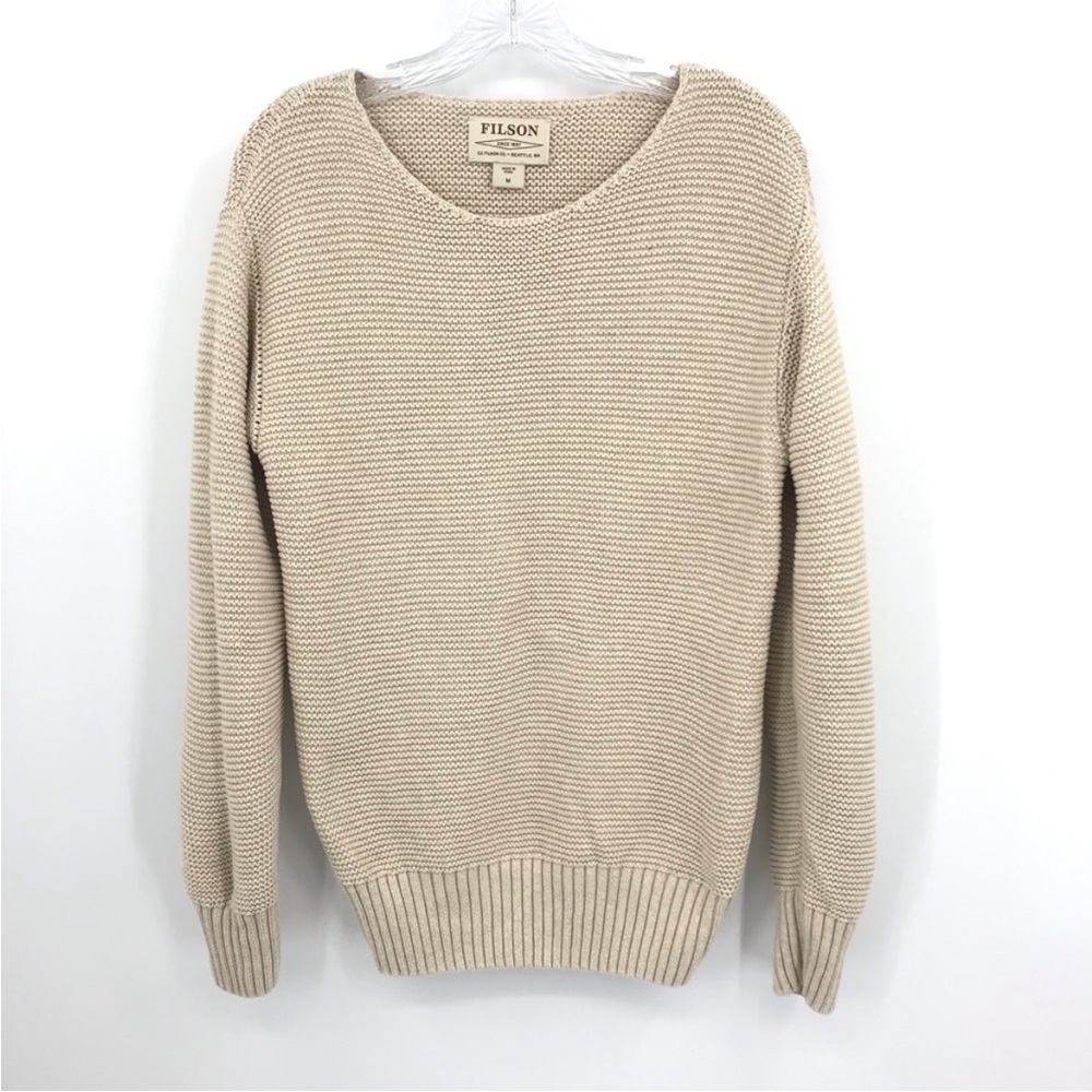 Filson Womens Lake Quinault Waffle Sweater Cream